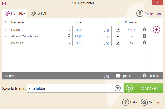 Icecream PDF Converter 2.71